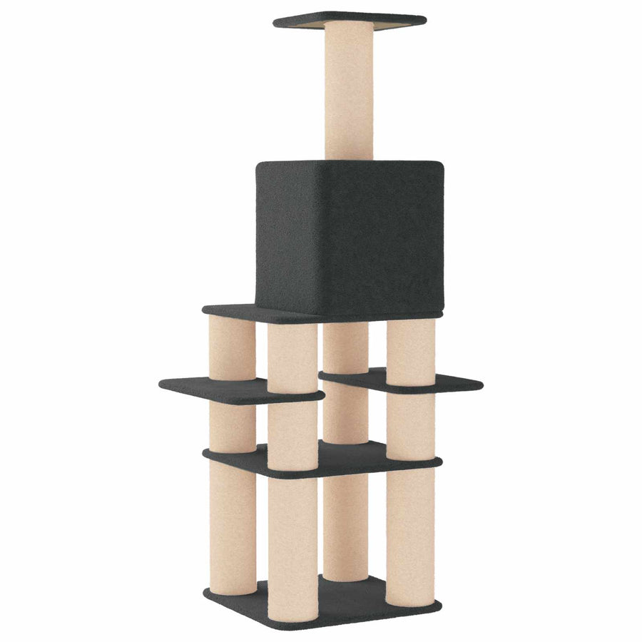 Kattenboom met sisal krabpalen Donkergrijs 180 cm