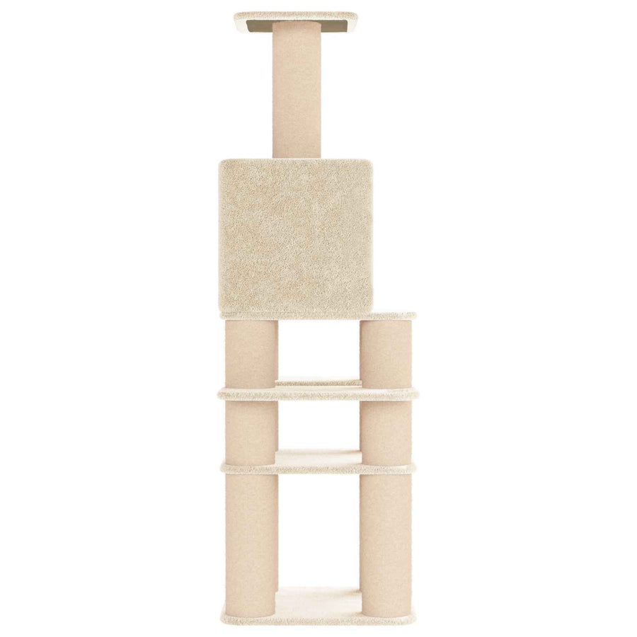Kattenboom met sisal krabpalen Crèmekleurig 180 cm