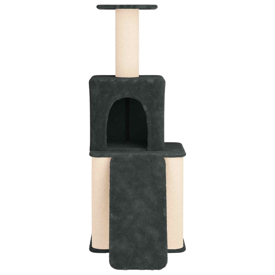 Kattenboom met sisal krabpalen Donkergrijs 146 cm