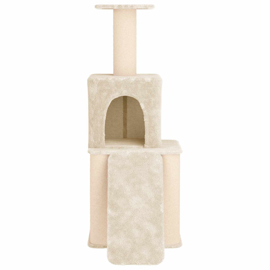 Kattenboom met sisal krabpalen Crèmekleurig 146 cm