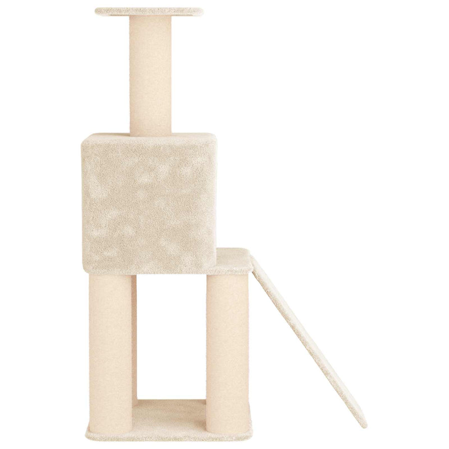 Kattenboom met sisal krabpalen Crèmekleurig 146 cm