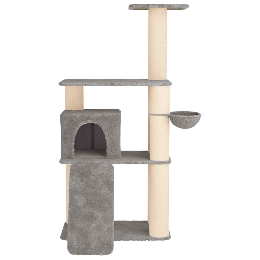 Kattenboom met sisal krabpalen Lichtgrijs 173 cm