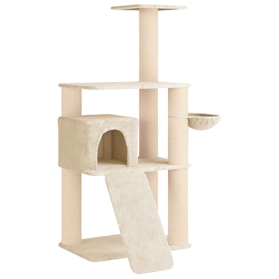 Kattenboom met sisal krabpalen Crèmekleurig 173 cm
