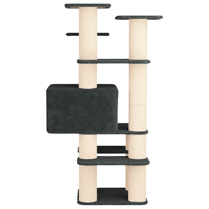 Kattenboom met sisal krabpalen Donkergrijs 161 cm
