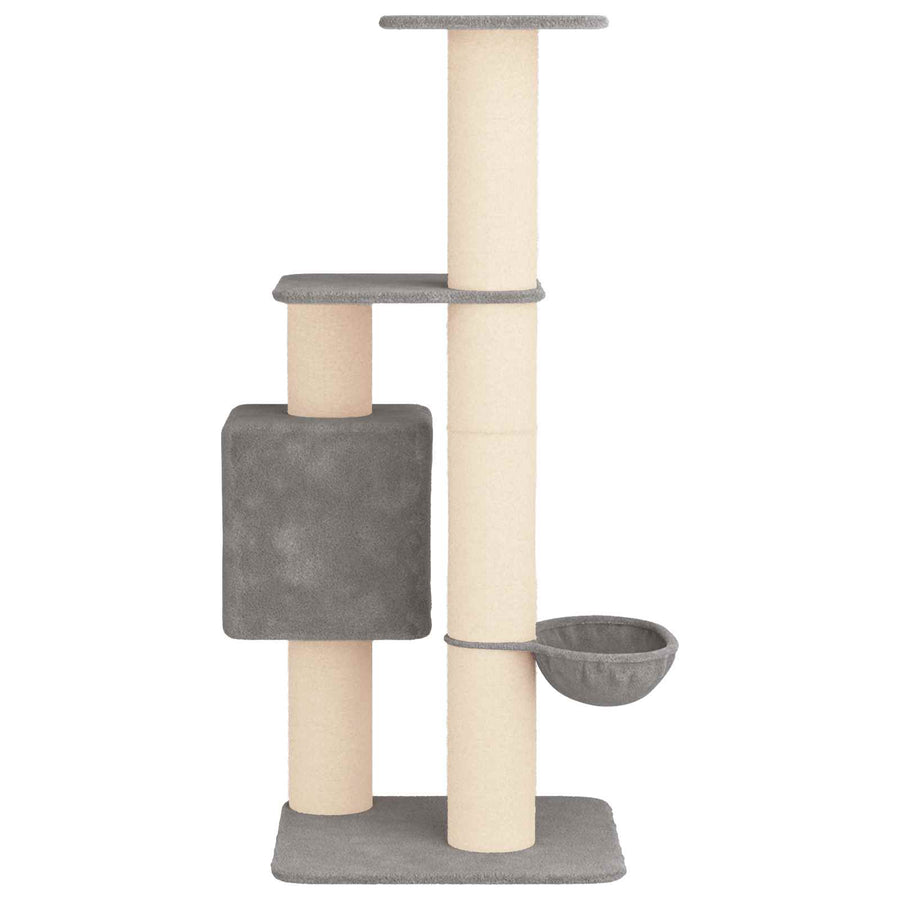 Kattenboom met sisal krabpalen Lichtgrijs 137 cm