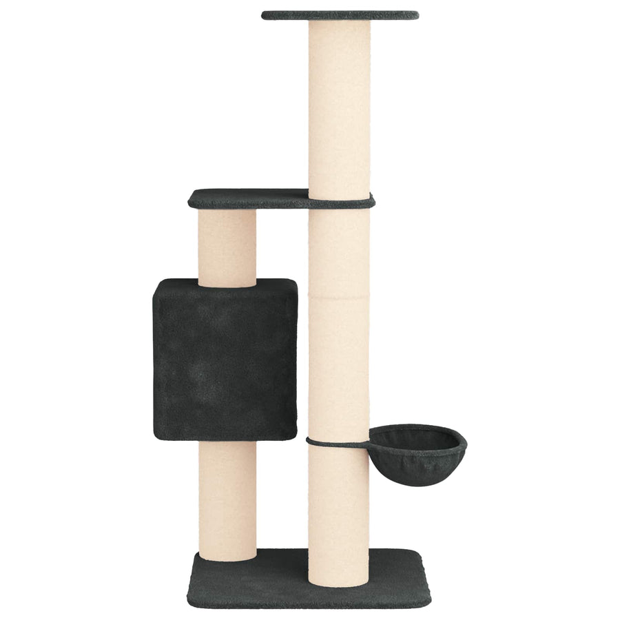 Kattenboom met sisal krabpalen Donkergrijs 137 cm