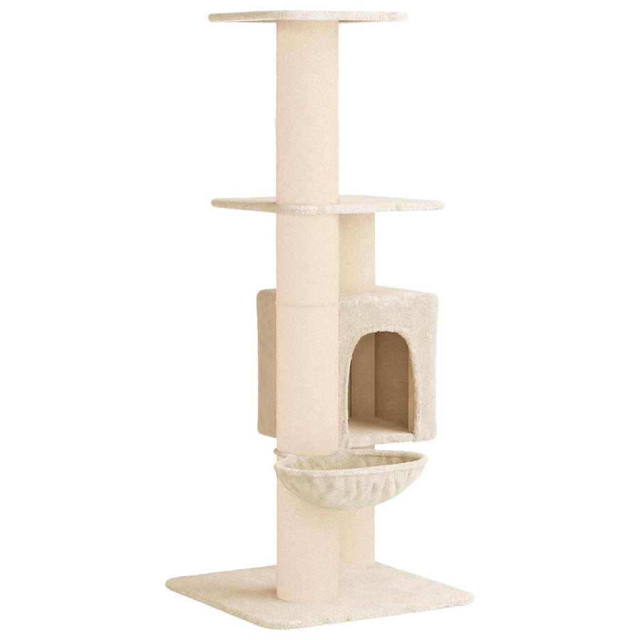 Kattenboom met sisal krabpalen Crèmekleurig 137 cm