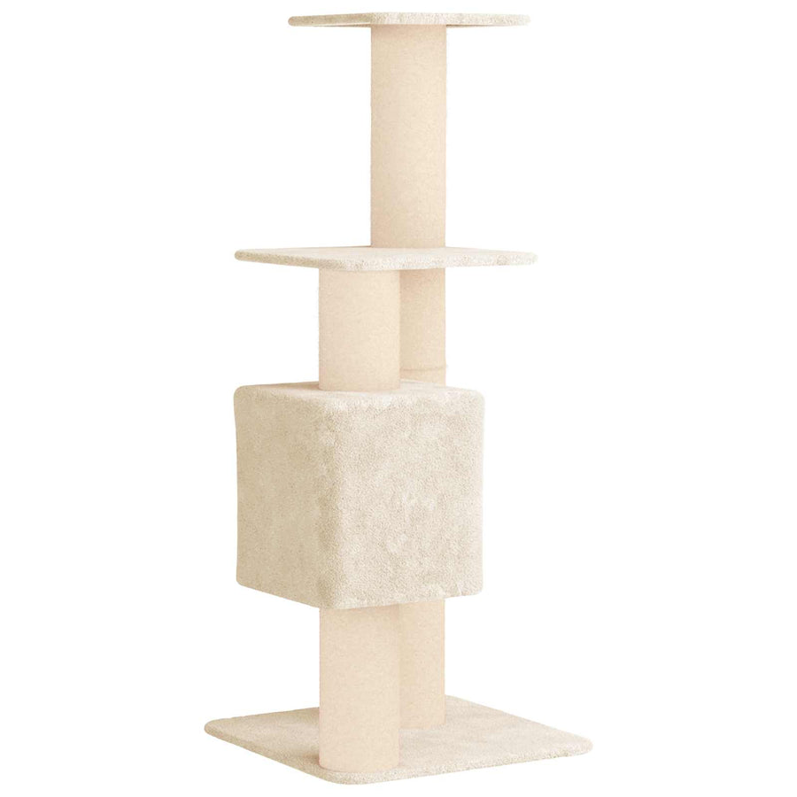 Kattenboom met sisal krabpalen Crèmekleurig 137 cm