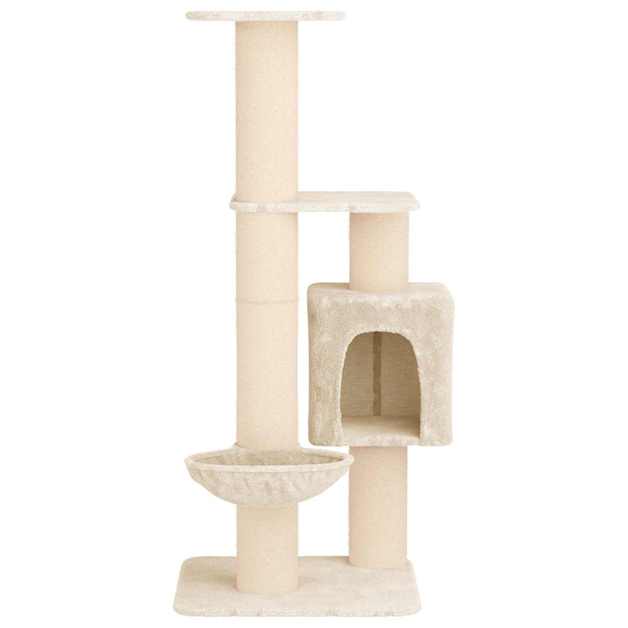 Kattenboom met sisal krabpalen Crèmekleurig 137 cm