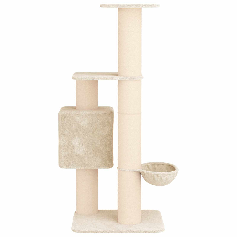 Kattenboom met sisal krabpalen Crèmekleurig 137 cm