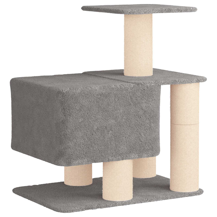 Kattenboom met sisal krabpalen Lichtgrijs 96 cm