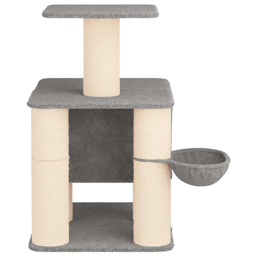 Kattenboom met sisal krabpalen Lichtgrijs 96 cm