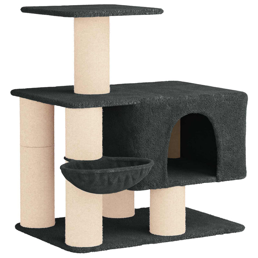 Kattenboom met sisal krabpalen Donkergrijs 96 cm