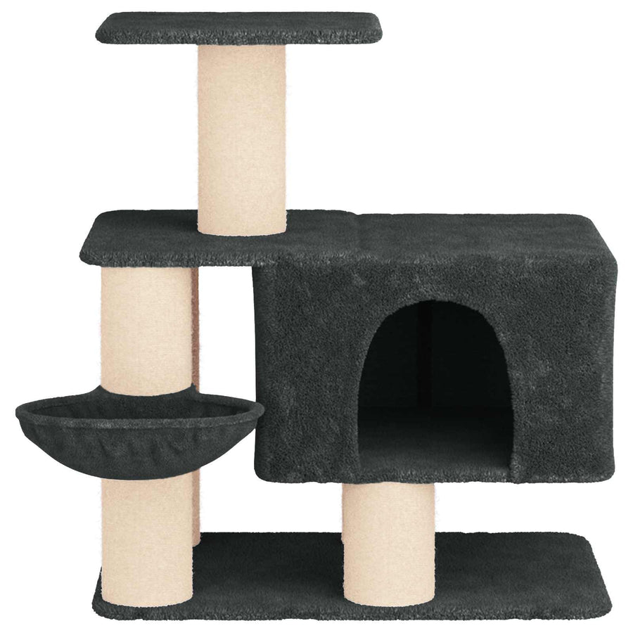 Kattenboom met sisal krabpalen Donkergrijs 96 cm