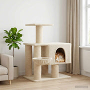 Kattenboom met sisal krabpalen Crèmekleurig 96 cm