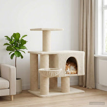 Kattenboom met sisal krabpalen Crèmekleurig 96 cm