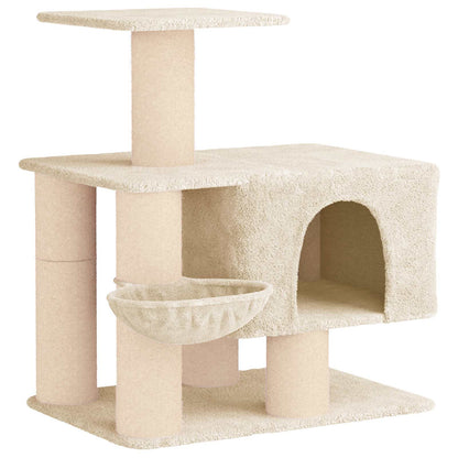 Kattenboom met sisal krabpalen Crèmekleurig 96 cm