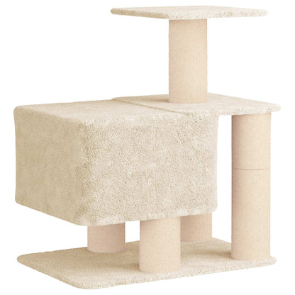 Kattenboom met sisal krabpalen Crèmekleurig 96 cm