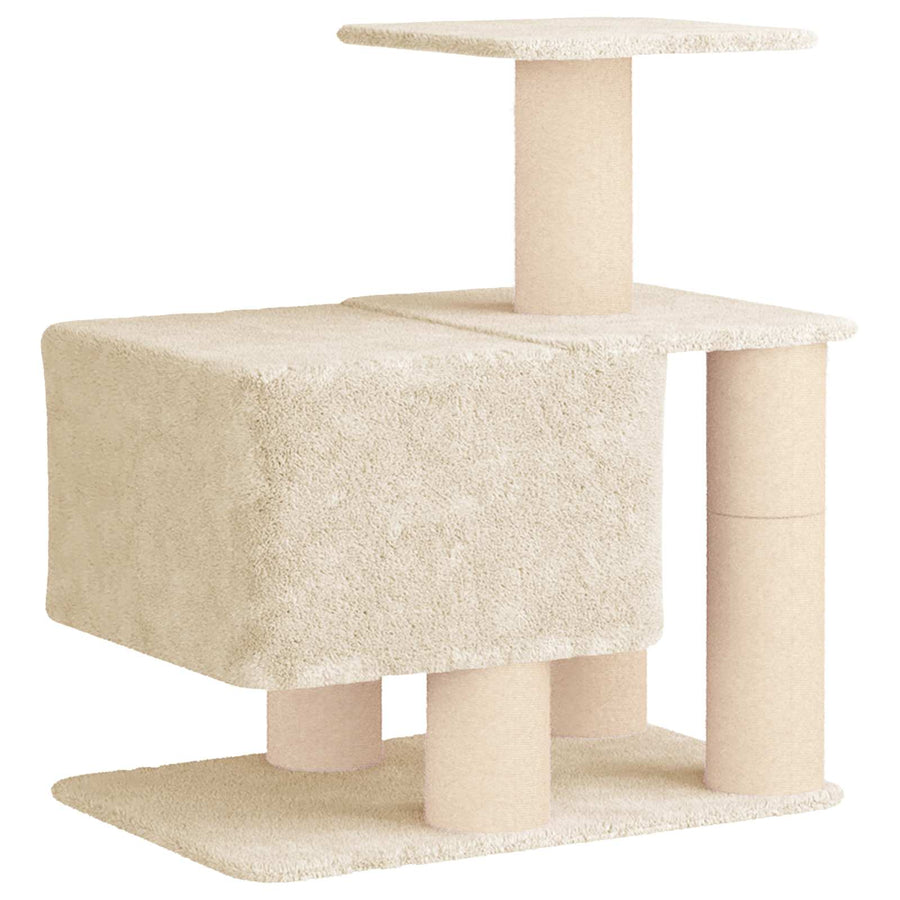 Kattenboom met sisal krabpalen Crèmekleurig 96 cm