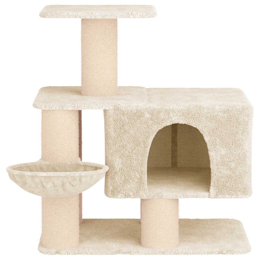 Kattenboom met sisal krabpalen Crèmekleurig 96 cm