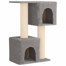 Kattenboom met sisal krabpalen Lichtgrijs 114 cm
