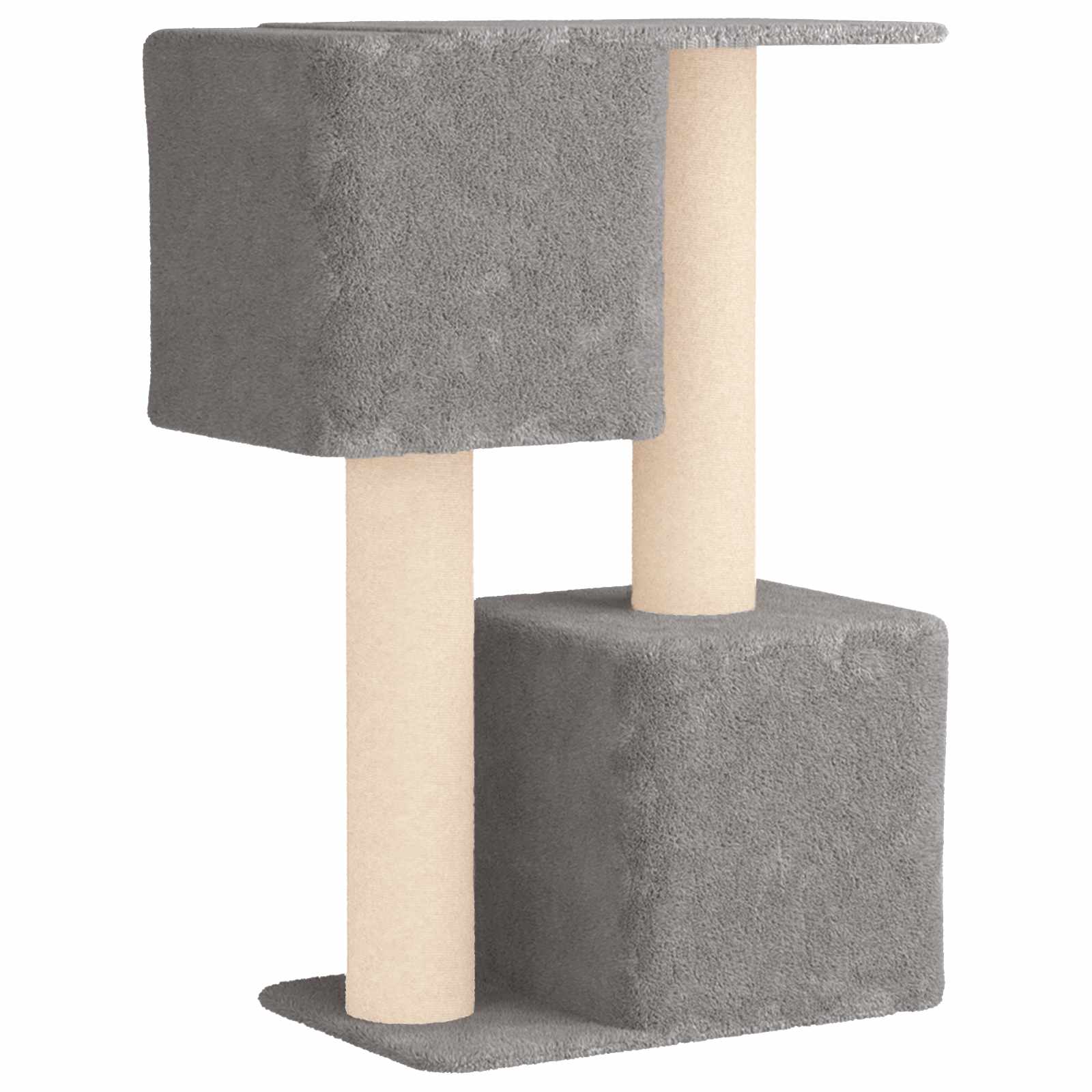 Kattenboom met sisal krabpalen Lichtgrijs 114 cm