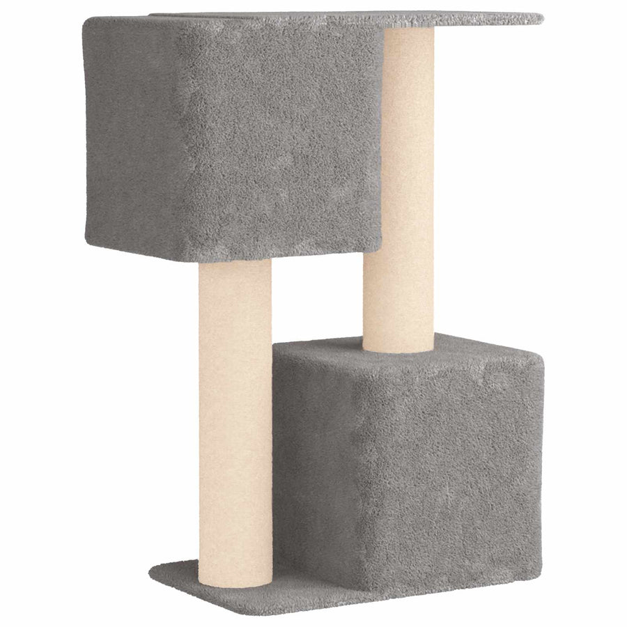 Kattenboom met sisal krabpalen Lichtgrijs 114 cm