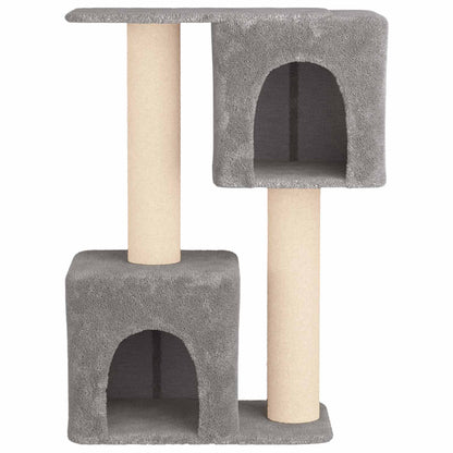 Kattenboom met sisal krabpalen Lichtgrijs 114 cm