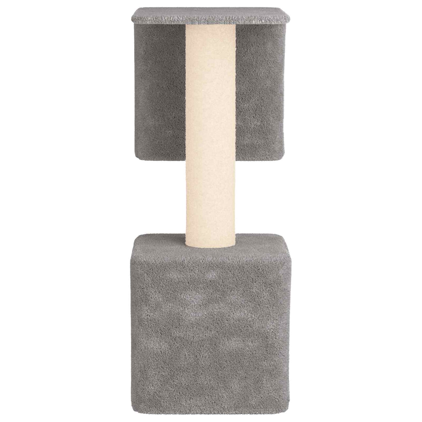Kattenboom met sisal krabpalen Lichtgrijs 114 cm