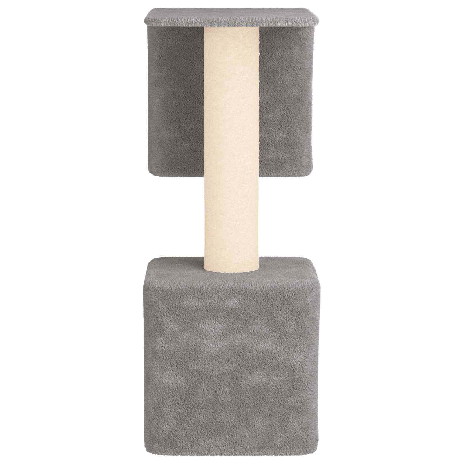 Kattenboom met sisal krabpalen Lichtgrijs 114 cm