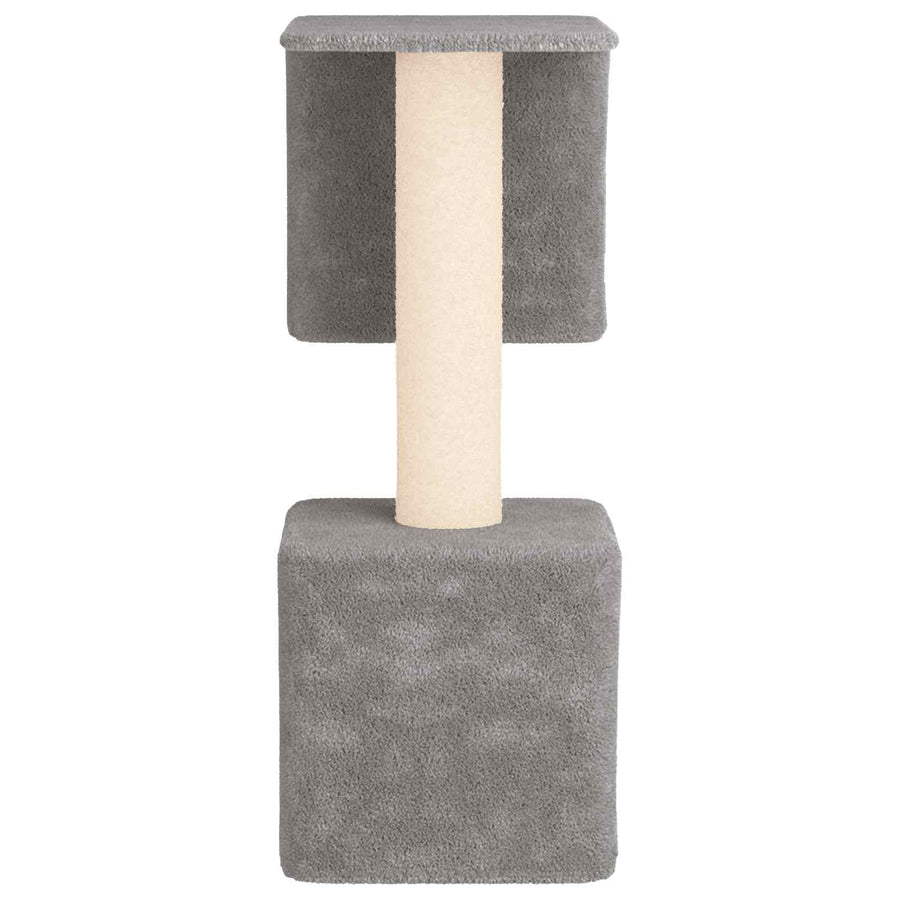 Kattenboom met sisal krabpalen Lichtgrijs 114 cm