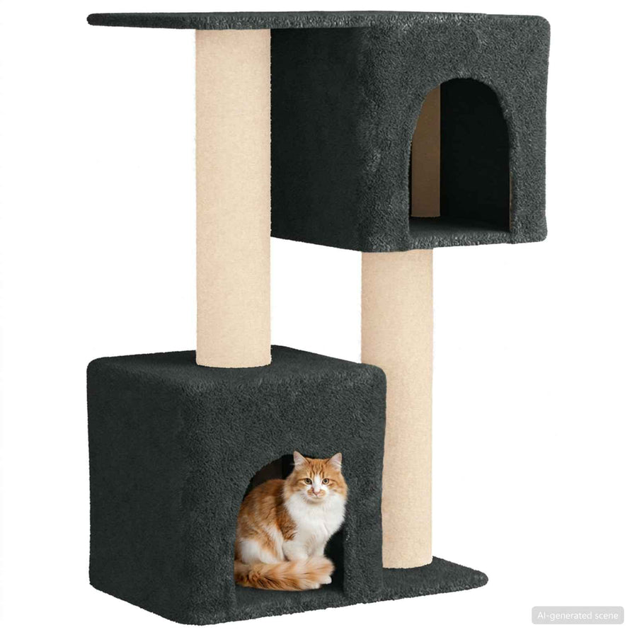 Kattenboom met sisal krabpalen Donkergrijs 114 cm