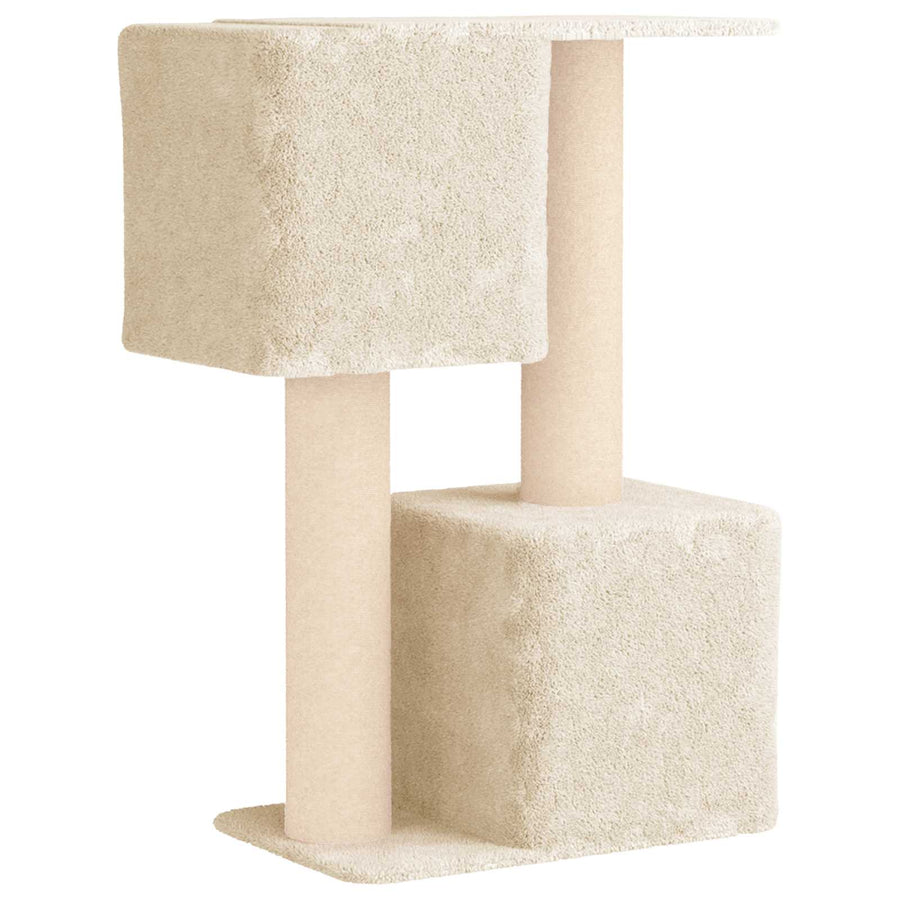 Kattenboom met sisal krabpalen Crèmekleurig 114 cm