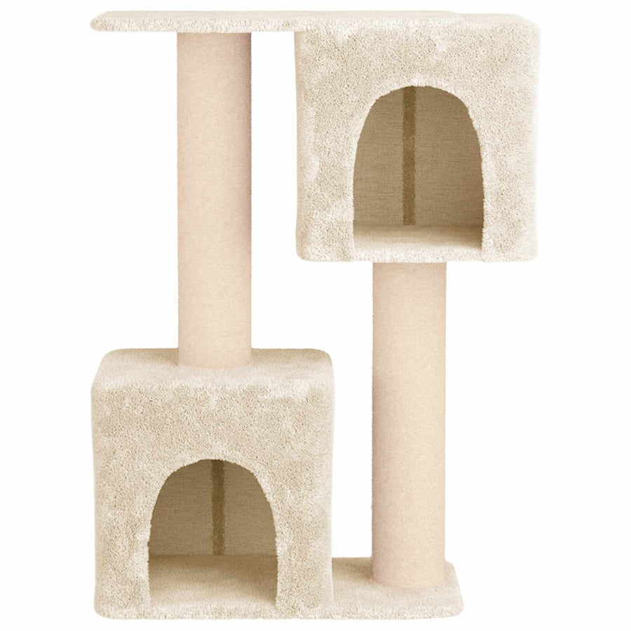 Kattenboom met sisal krabpalen Crèmekleurig 114 cm