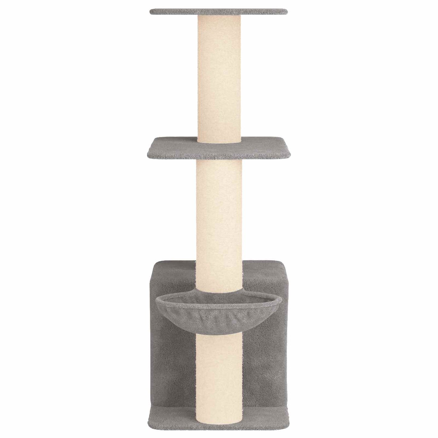 Kattenboom met sisal krabpalen Lichtgrijs 133 cm
