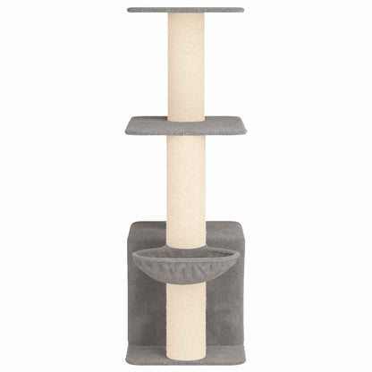 Kattenboom met sisal krabpalen Lichtgrijs 133 cm