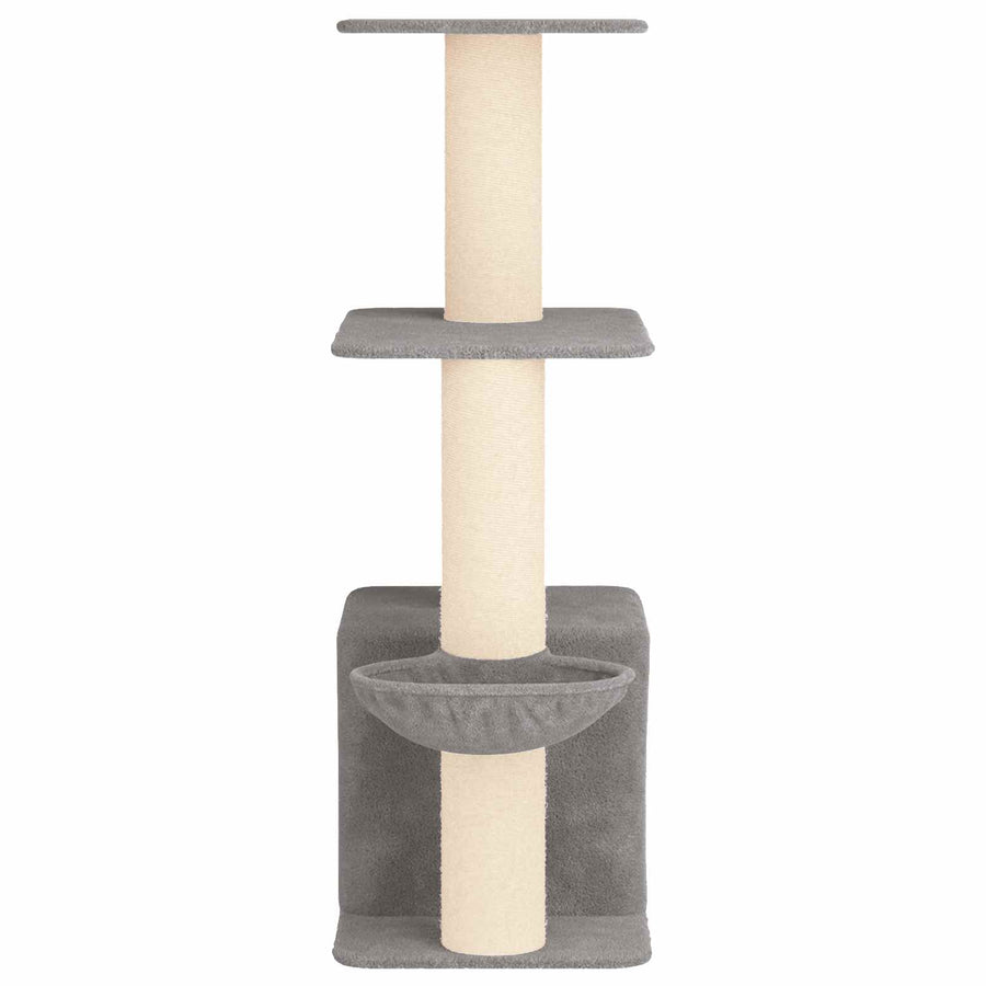 Kattenboom met sisal krabpalen Lichtgrijs 133 cm