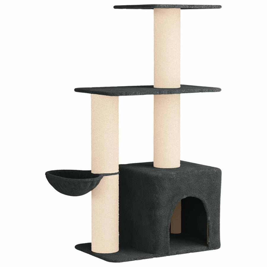 Kattenboom met sisal krabpalen Donkergrijs 133 cm