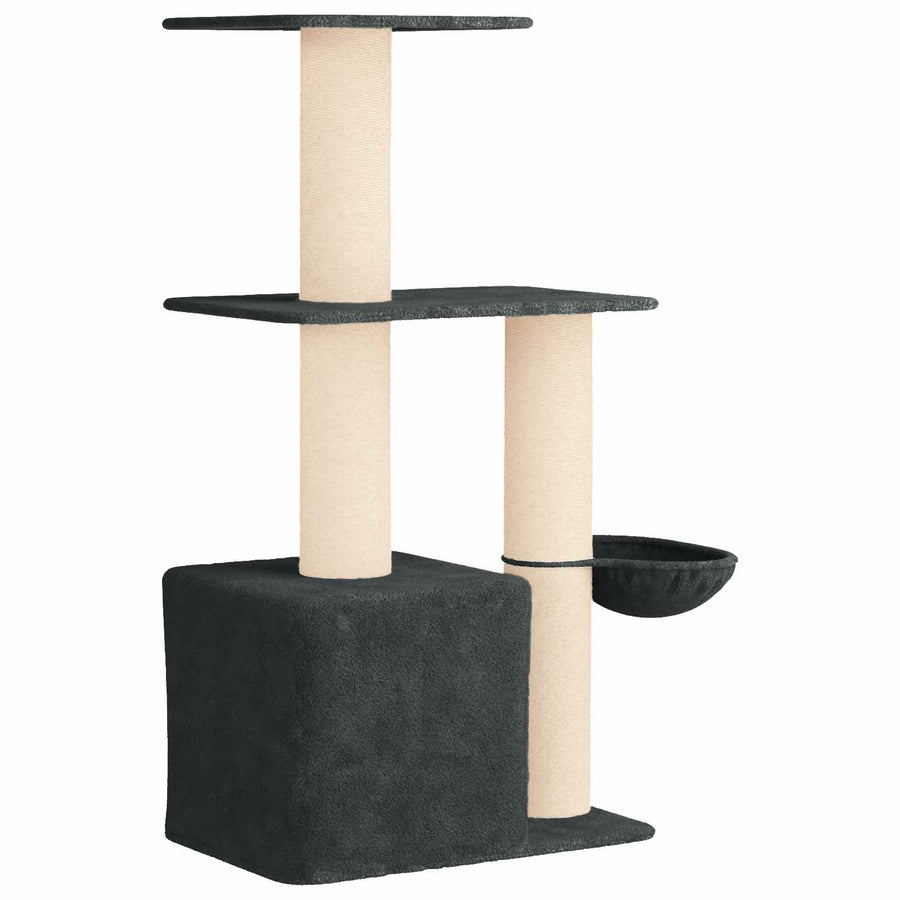 Kattenboom met sisal krabpalen Donkergrijs 133 cm