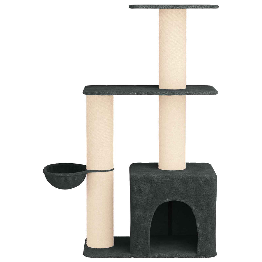 Kattenboom met sisal krabpalen Donkergrijs 133 cm