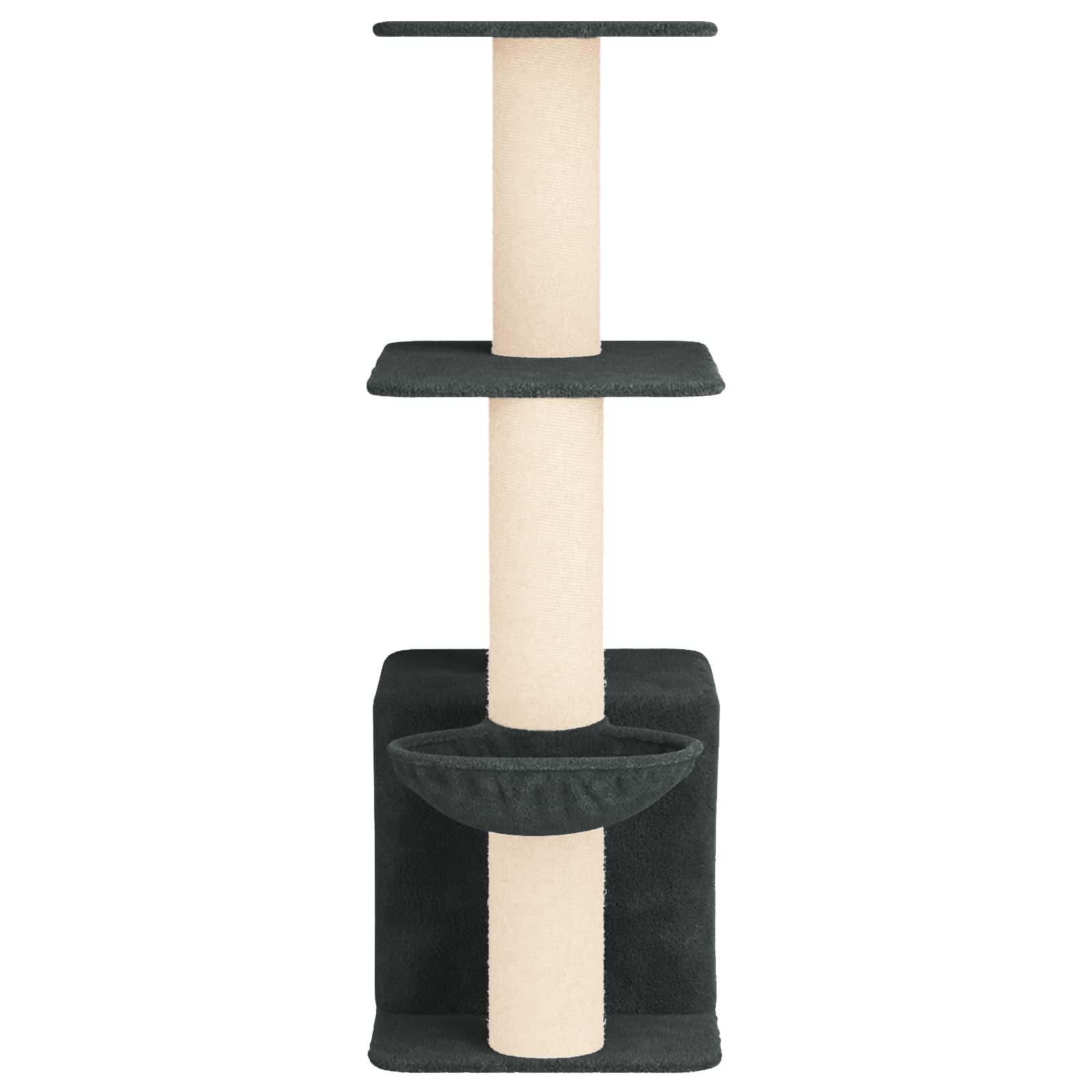 Kattenboom met sisal krabpalen Donkergrijs 133 cm