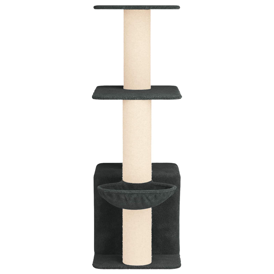 Kattenboom met sisal krabpalen Donkergrijs 133 cm