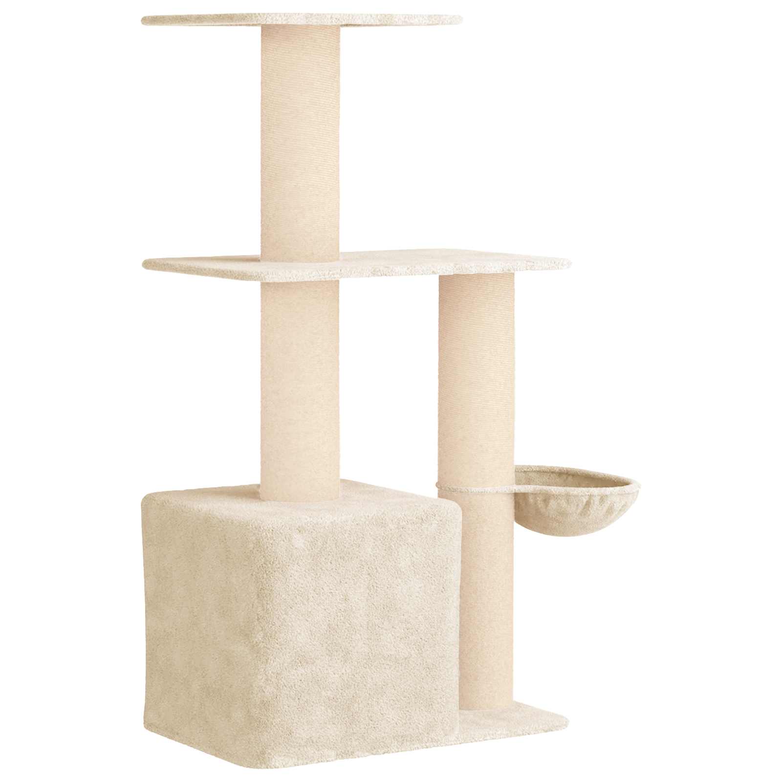 Kattenboom met sisal krabpalen Crèmekleurig 133 cm