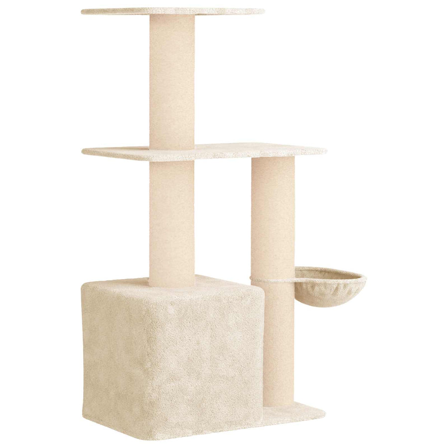 Kattenboom met sisal krabpalen Crèmekleurig 133 cm