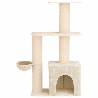 Kattenboom met sisal krabpalen Crèmekleurig 133 cm