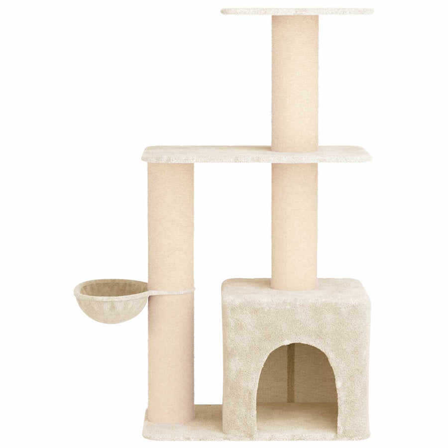 Kattenboom met sisal krabpalen Crèmekleurig 133 cm