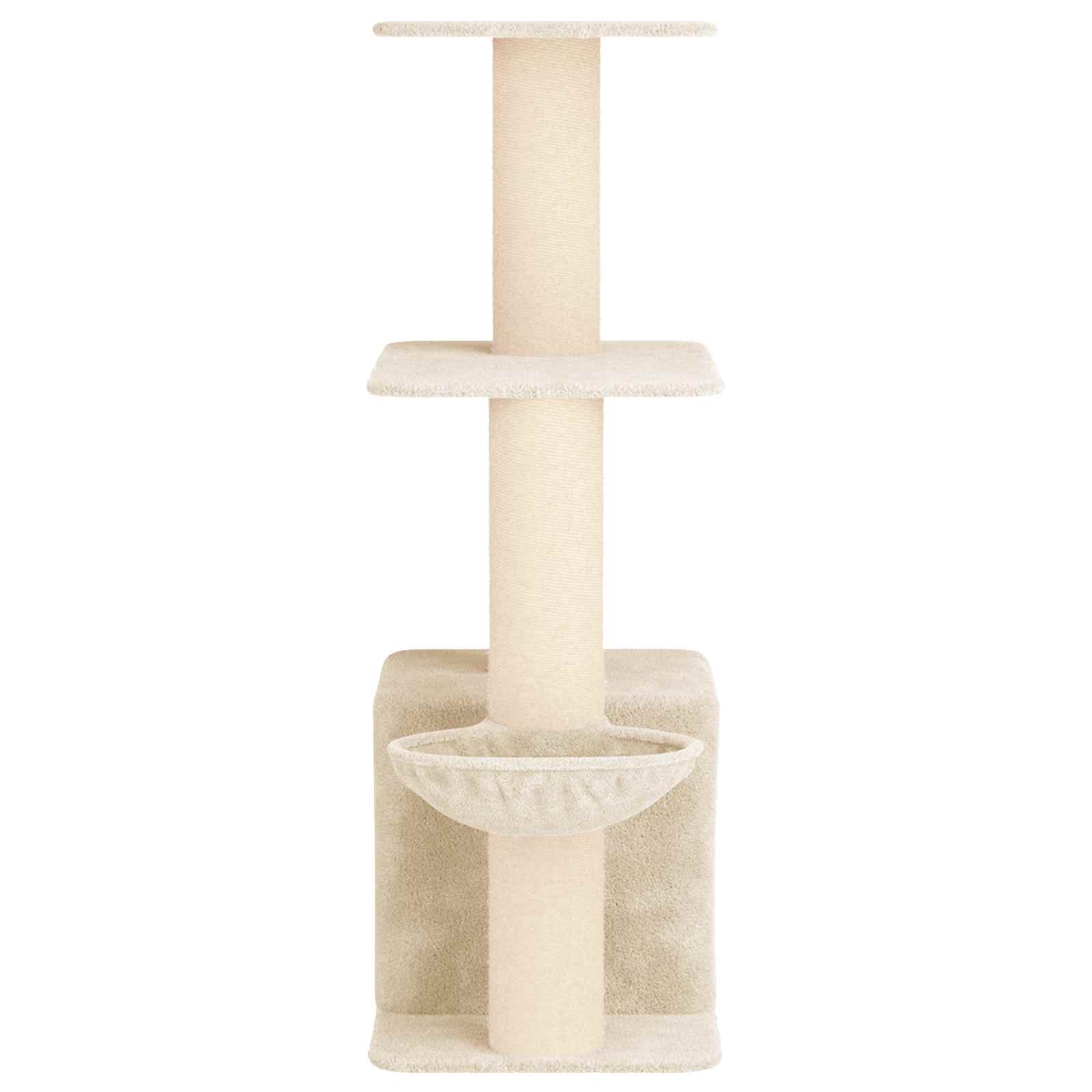 Kattenboom met sisal krabpalen Crèmekleurig 133 cm