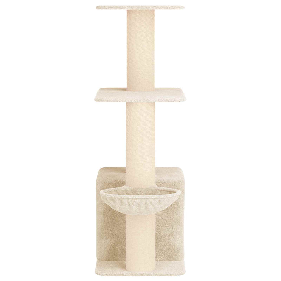 Kattenboom met sisal krabpalen Crèmekleurig 133 cm