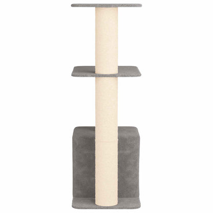 Kattenboom met sisal krabpalen Lichtgrijs 133 cm