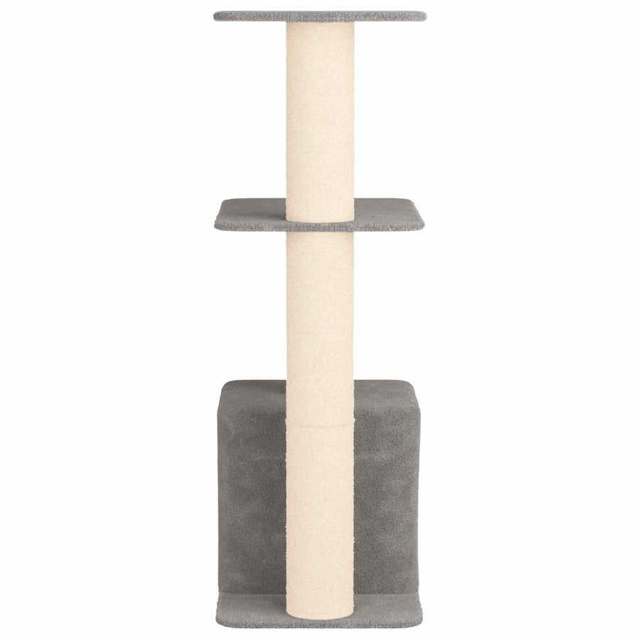 Kattenboom met sisal krabpalen Lichtgrijs 133 cm